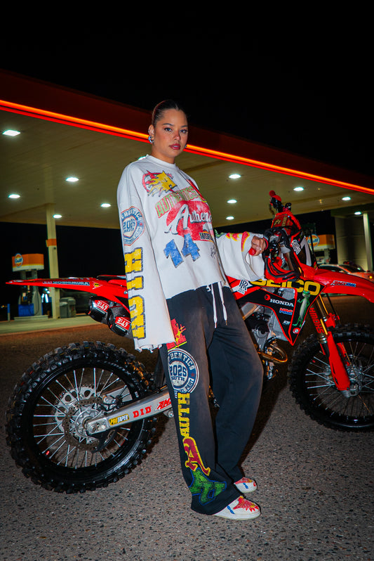 Racing Stacked Sweatpants