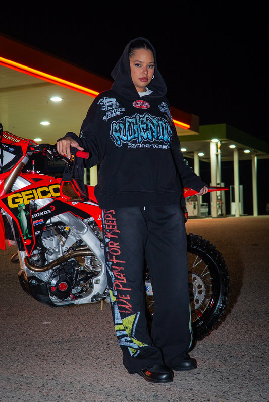 Flame Stacked Sweatpants